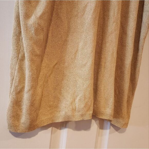 Draper's & Damon's heavyweight gold sparkle blouse 2X - Picture 4 of 6